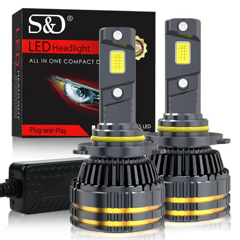 2 stücke H7 H4 LED Canbus Auto Scheinwerfer Lampen 200W 90000LM H1 H8 H9 HB3 9005 HB4 9006 H11 9012 Hir2 Led-lampe Auto Turbo Lampe für VW Ford 6000K 9012 Hir2 von Joom DACH