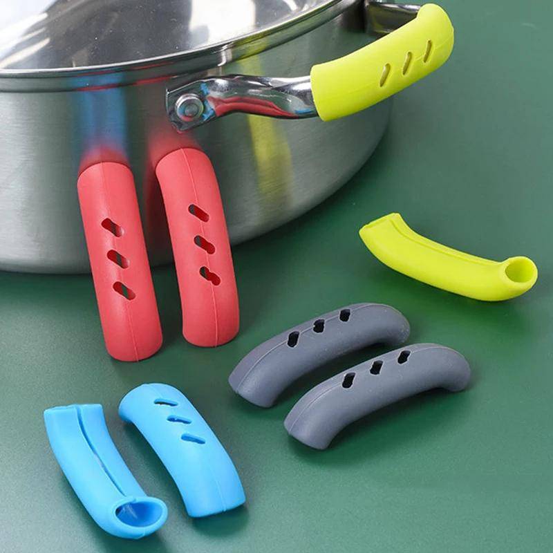 2 stücke Silikon Anti Verbrühungen Griff Ofen Auflauf Ohr Topf Pfanne Wärmedämmung Halter Handschuhe Küche Werkzeuge Schüssel Halter Clips grün von Joom DACH