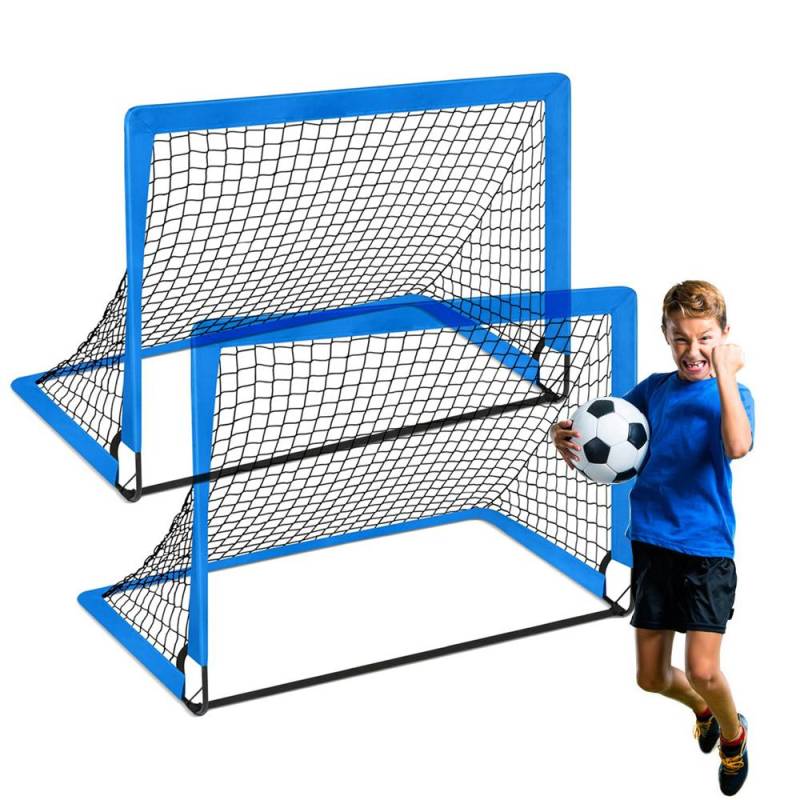 2 stücke Tragbare Fußball Ziel Klapp Fußball Net Kleinkind Fußball Netze Training Ausrüstung für Kinder und blau von Joom DACH