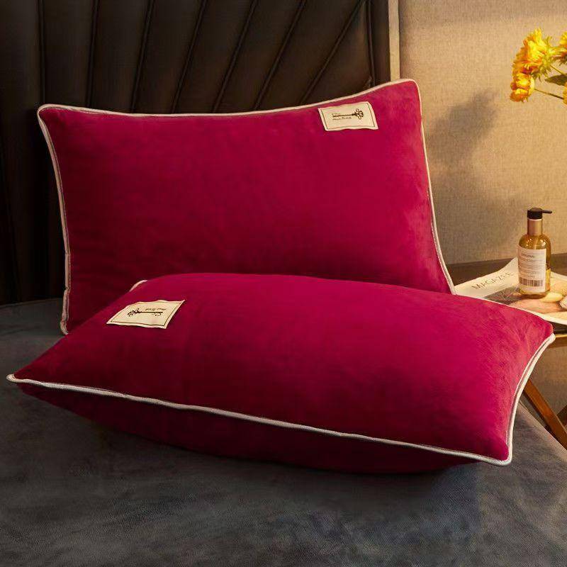 2 stücke Winter Flanell Kissenbezug 48*74cm Solide Samt Kissen Abdeckung Komfortable Weiche Wärme Blau Grün Home Domitory Bettwäsche 48X74cm 2PCS Pillowcases von Joom DACH