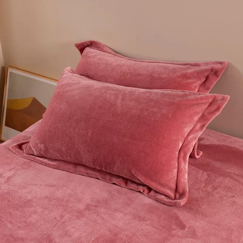 2 stücke Winter Flanell Kissenbezug 48*74cm Solide Samt Kissen Abdeckung Komfortable Weiche Wärme Blau Grün Home Domitory Bettwäsche 48X74cm 2PCS Pillowcases von Joom DACH