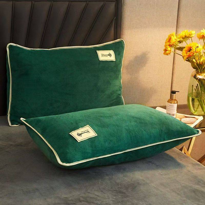 2 stücke Winter Flanell Kissenbezug 48*74cm Solide Samt Kissen Abdeckung Komfortable Weiche Wärme Blau Grün Home Domitory Bettwäsche 48X74cm 2PCS Pillowcases von Joom DACH
