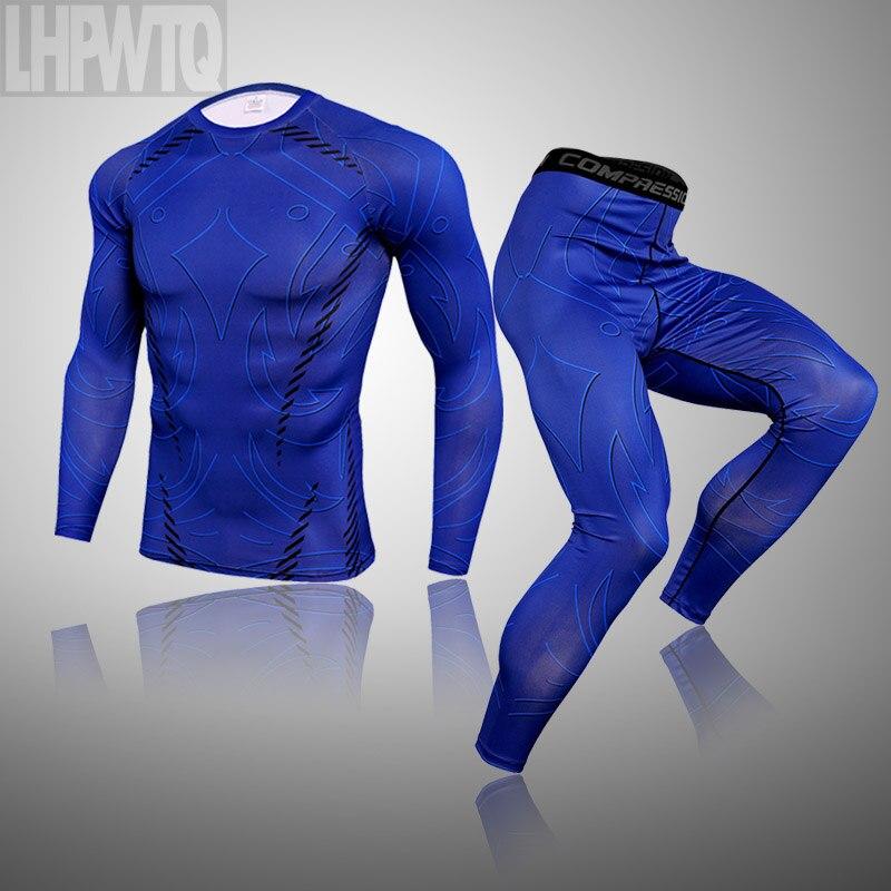 2-teiliges Thermo-Unterwäsche-Set für Herren, lange Unterhosen, Fitness-Leggings, Basiskompression, Sportanzug, Unterwäsche XL von Joom DACH