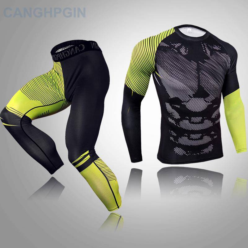 2-teiliges Thermo-Unterwäsche-Set für Herren, lange Unterhosen, Fitness-Leggings, Basiskompression, Sportanzug, Unterwäsche XL von Joom DACH