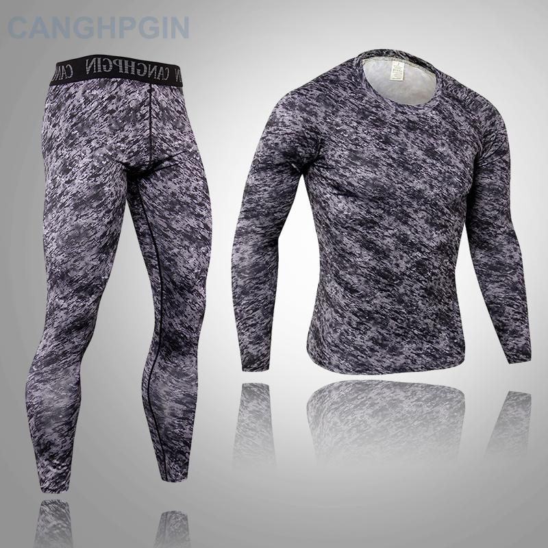 2-teiliges Thermo-Unterwäsche-Set für Herren, lange Unterhosen, Fitness-Leggings, Basiskompression, Sportanzug, Unterwäsche XXL von Joom DACH