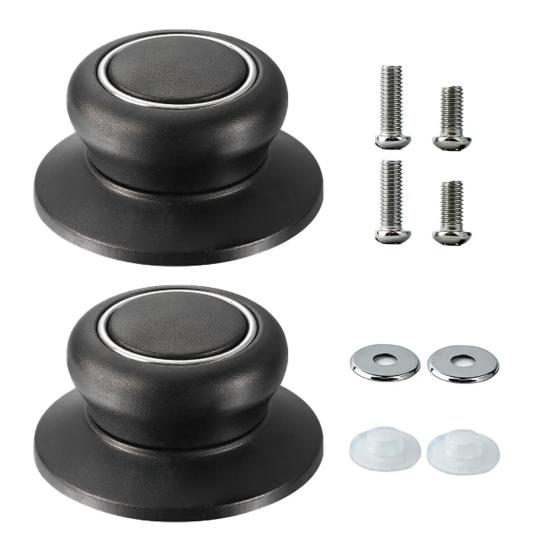 2-teiliges Topfdeckel-Knauf-Set, universeller Ersatzknopf für Topfdeckel aus Glas, hitzebeständig, rutschfester Griff, einfache Installation 2pcs von Joom DACH