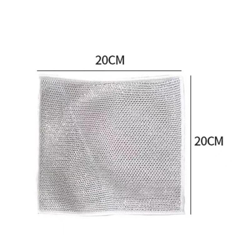 20/1 stückeReinigungstuch seitige Metall Stahldraht Lumpen Küche Gericht Topf Waschen geschirrtücher Handtuch Sauber Werkzeuge Single Layer 4pcs silber von Joom DACH