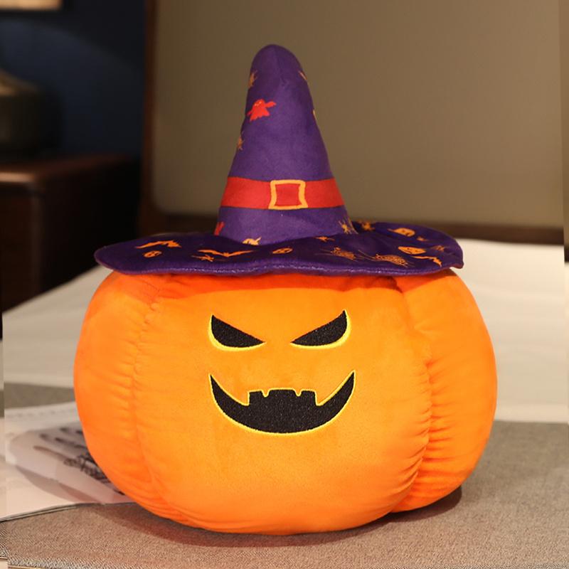 20/35/50cm Kreative Lustige Halloween Kürbis Plüschpuppe Kissen Gruselig Hexenhut Kürbis Stofftier für Jungen Mädchen Feiertagsgeschenke about 20cm von Joom DACH
