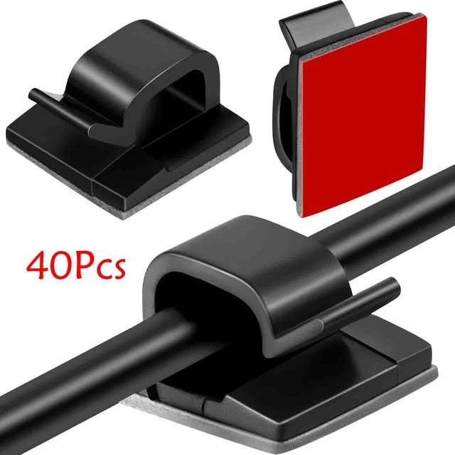 20/40 Stück Kabelklemmen, selbstklebendes Kabelmanagement, schwarzer Drahthalter, Organizer-Klemme, selbstklebendes Auto-Draht-Clip-Zubehör 40 Pcs schwarz von Joom DACH
