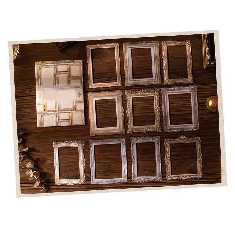 20 Blatt Vintage Papier Rahmen Bordüre Scrapbooking Bordürenpapier mit geprägtem Muster für Journal Art von Joom DACH