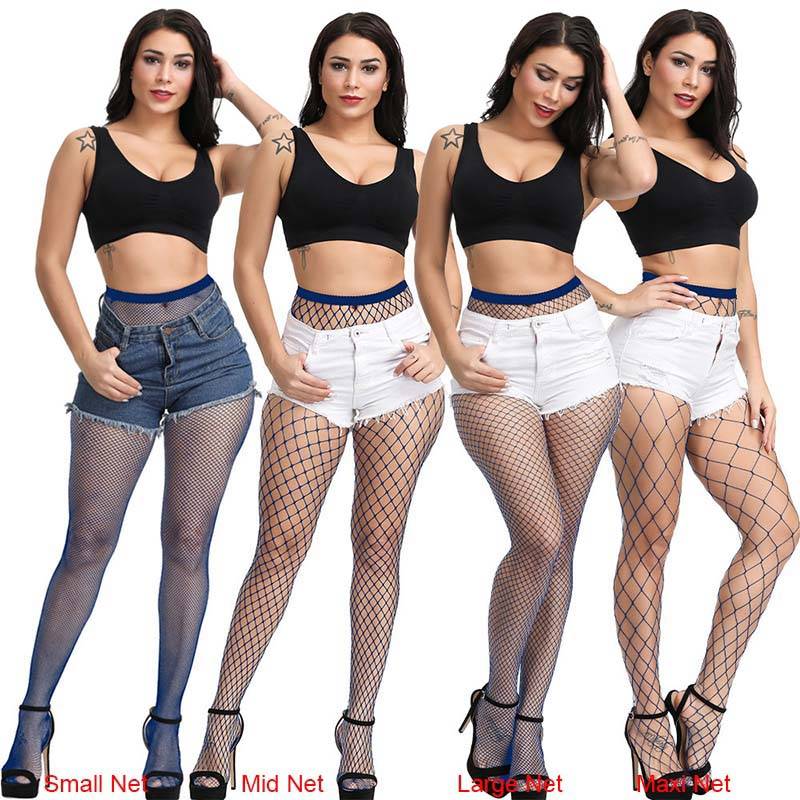 20 Farben Damen Sexy Netzstrümpfe 1PC Strumpfhosen Mesh Thights Strumpfwaren Mid Net dunkelblau von Joom DACH