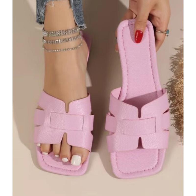 20 Farben Sommer-Outwear, gewebt, flacher Boden, 36–43, Strandschuhe, Sandalen und Hausschuhe für Damen 38 rosa von Joom DACH