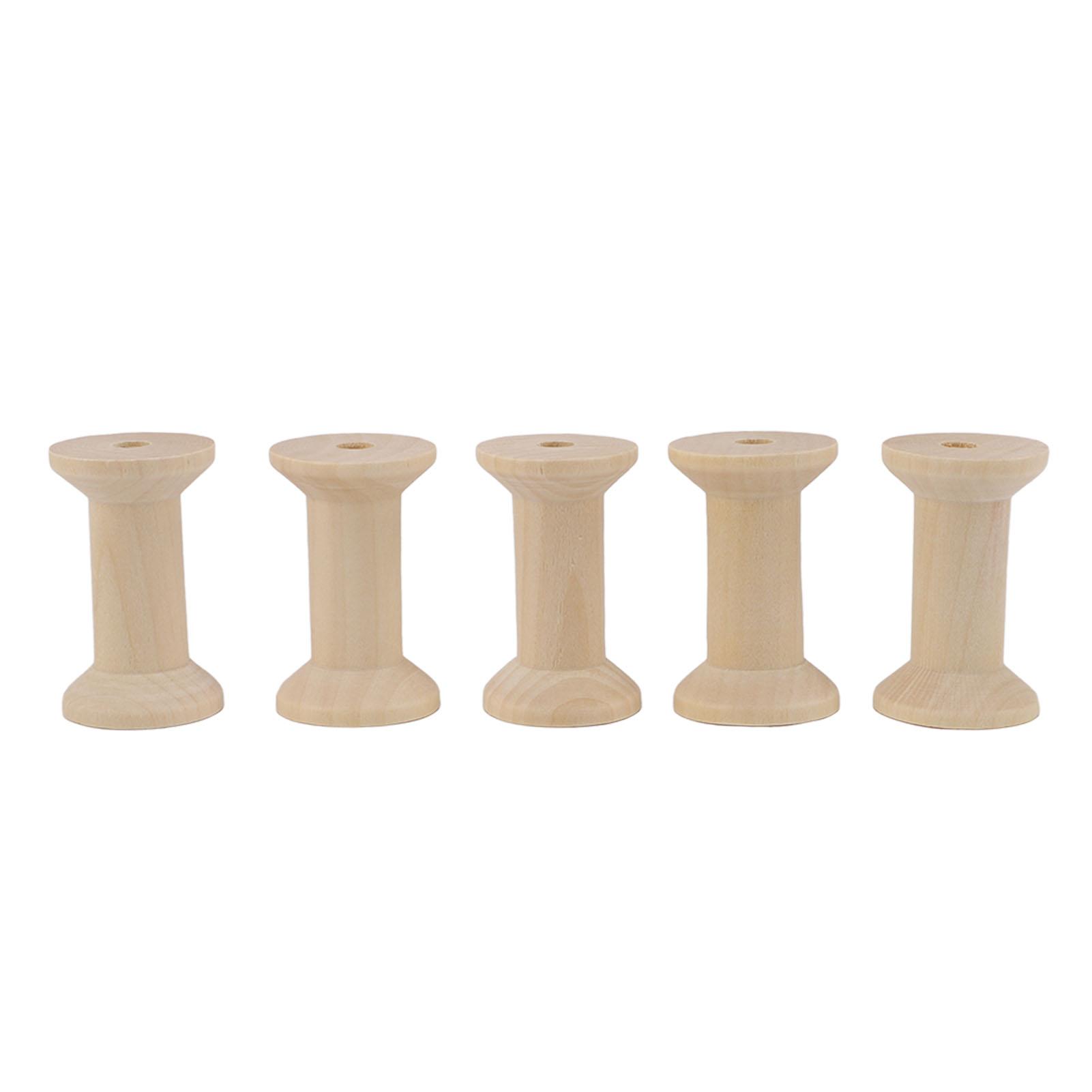 20 STÜCKE Leere Holzspulen DIY Basteln Aufbewahrungsorganizer Nähgarn Bandhalter für Kunst von Joom DACH