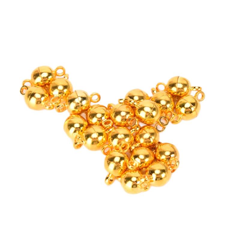 20 Sets Magnetverschlüsse Rund Messing Modische Schmuckverschlüsse für DIY Bastel Halsketten Armbänder gold von Joom DACH