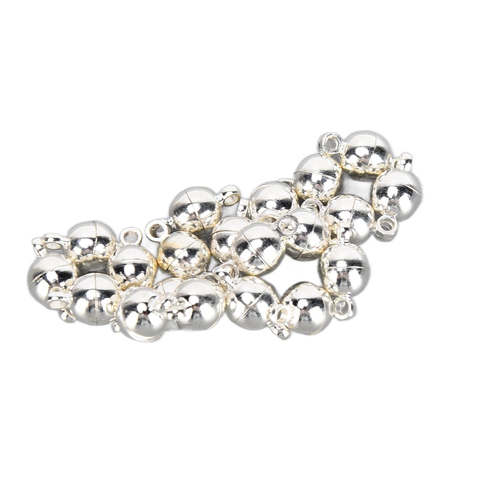 20 Sets Magnetverschlüsse Rund Messing Modische Schmuckverschlüsse für DIY Bastel Halsketten Armbänder weiß von Joom DACH