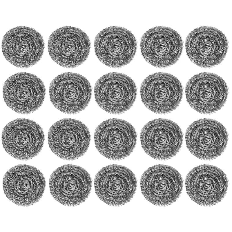 20 Stück Edelstahl Scheuerschwamm Stahldrahtkugel Geschirr Schüssel Topf Scheuerbürste Küchenreinigungswerkzeug von Joom DACH