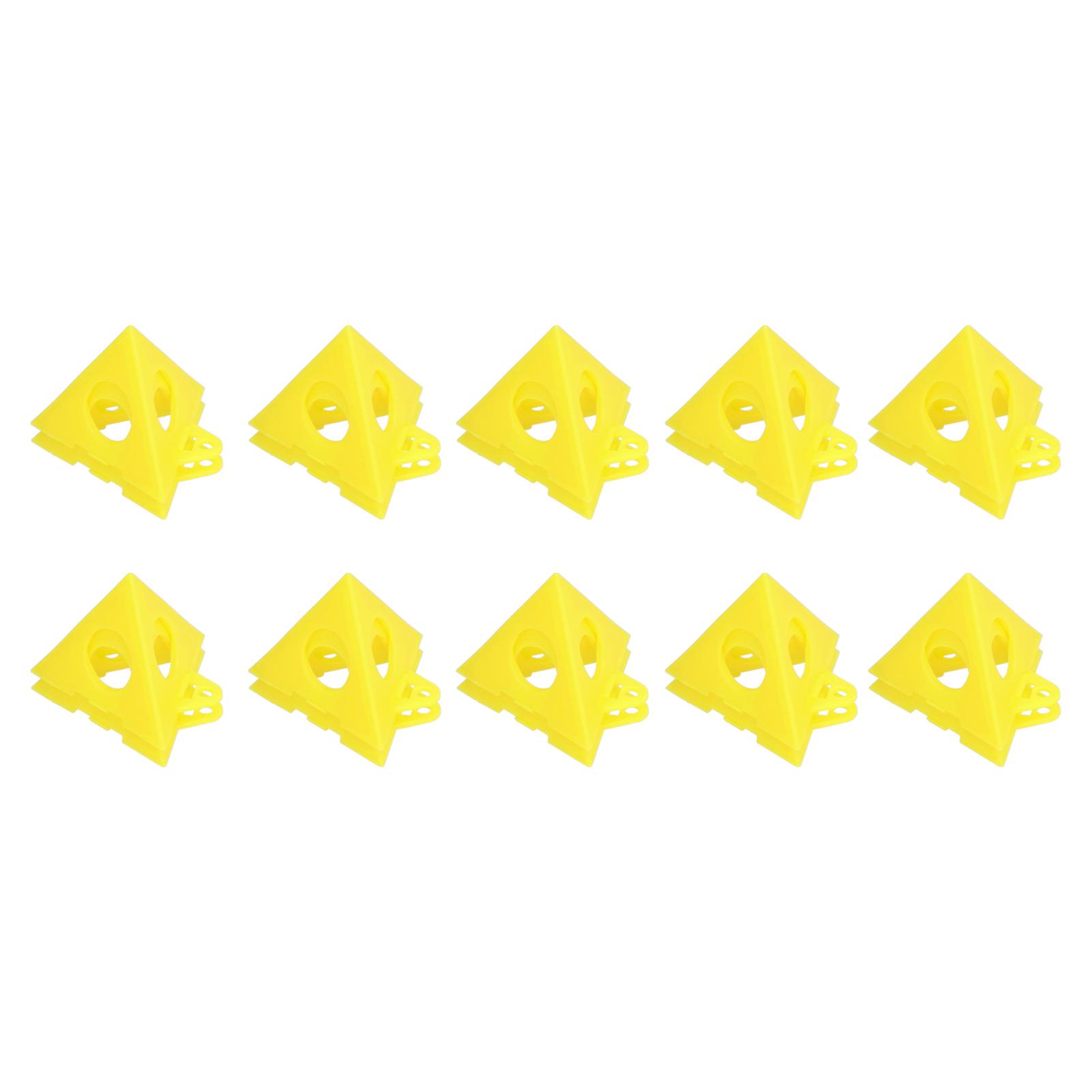 20 Stück Kegelstützständer Pyramiden-Erhöher Kunststoff-Set-Kit für Leinwand Schranktür Gelb von Joom DACH
