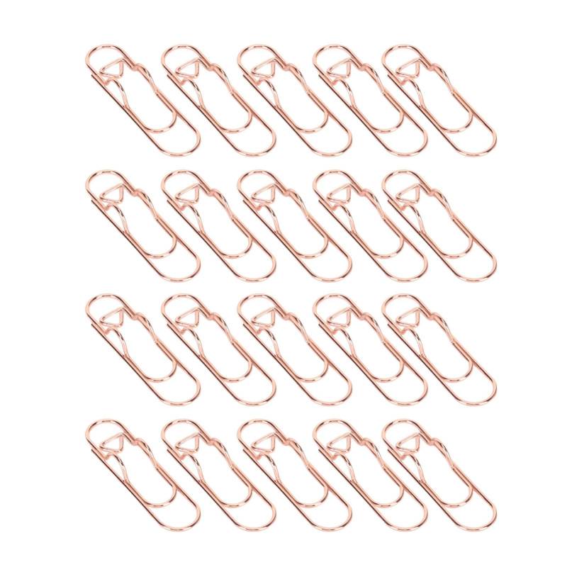 20 Stück Metall-Stiftklemmen Robuste Metall Stark klemmend Langlebig Roségold Buch Stifthalter für Büro von Joom DACH