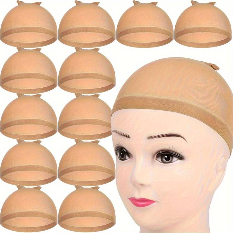20 Stück Perückenkappen, Strumpf-Perückenkappen, rutschfeste, dehnbare Nylon-Perückenkappen für Frauen, weich und atmungsaktiv, geschlossenes Ende nude von Joom DACH