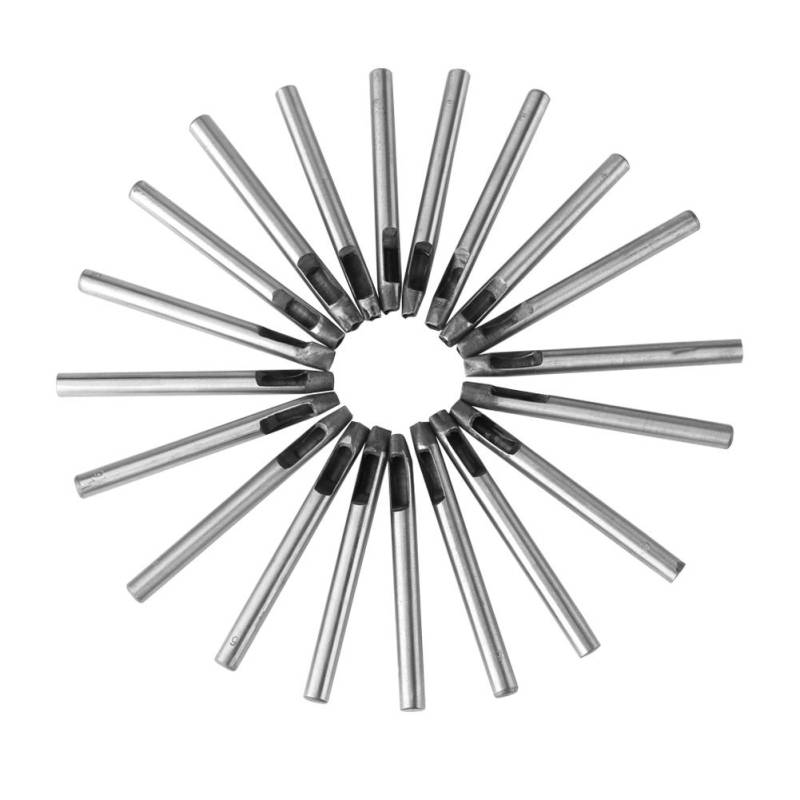 20 Stück Set Lederhandwerk 6mm Kohlenstoffstahl Blumenstanze Lochwerkzeug für Geldbörse Gürtel Dekoration von Joom DACH