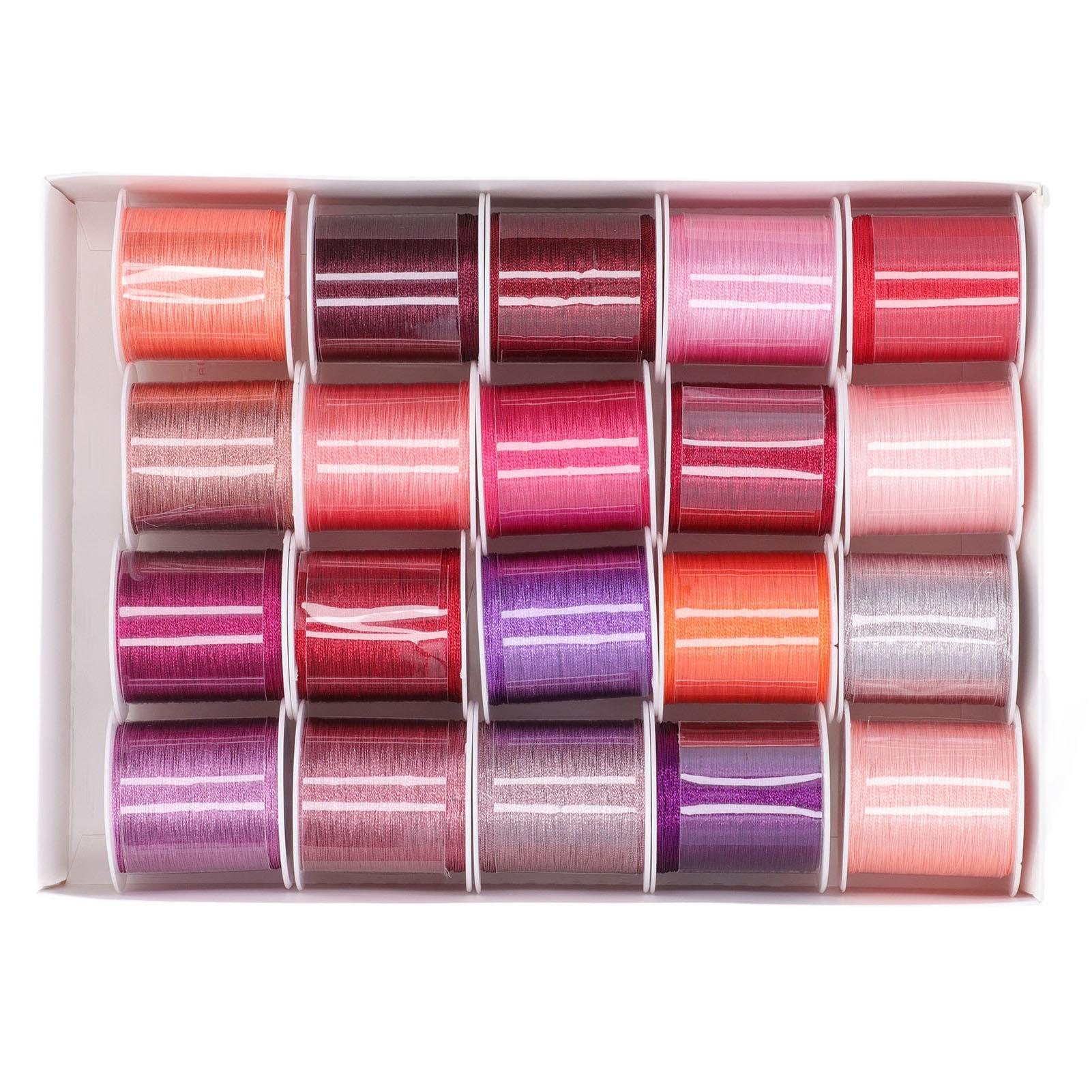 20 Stück Stickgarn 3 Fäden Rosafarben Serie je 110yd DIY Produktion Nähgarn von Joom DACH