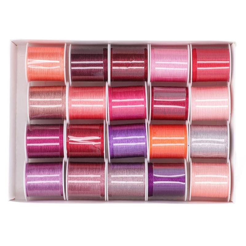 20 Stück Stickgarn 3 Fäden Rosafarben Serie je 110yd DIY Produktion Nähgarn von Joom DACH