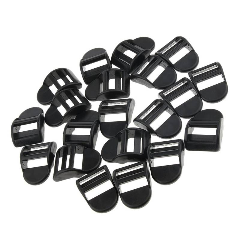 20 Stücke Camping Taille Riemen Schnallen Clips Gurtband Outdoor-Tool 38 MM 20MM schwarz von Joom DACH