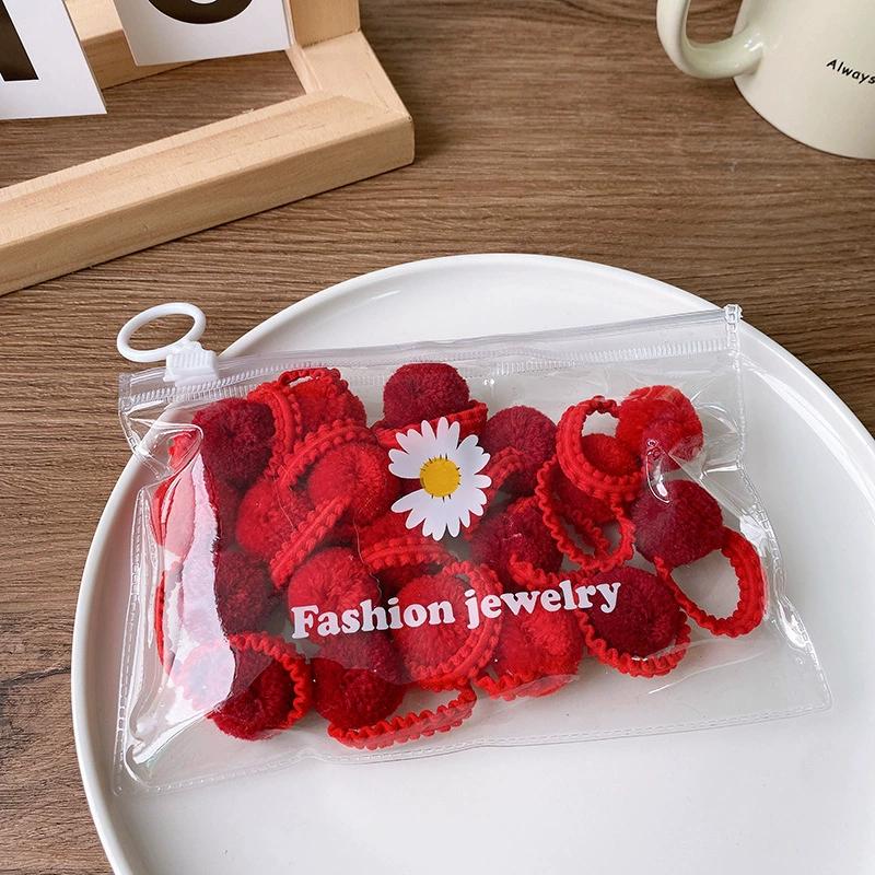 20 Stücke Mädchen Bunte Plüsch Ball Elastische Haarbänder Kinder Haarseile Pferdeschwanz-riegel Gummibänder Kopfbedeckung Haarschmuck Geschenk E von Joom DACH