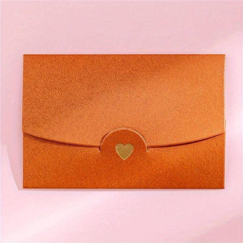 20 Teile/los 10,5 cm * 7 cm Kleine Grußkarte Visitenkarte Umschlag Heißprägung Liebe Perlglanzpapier Mini Umschläge 20Pcs orange von Joom DACH