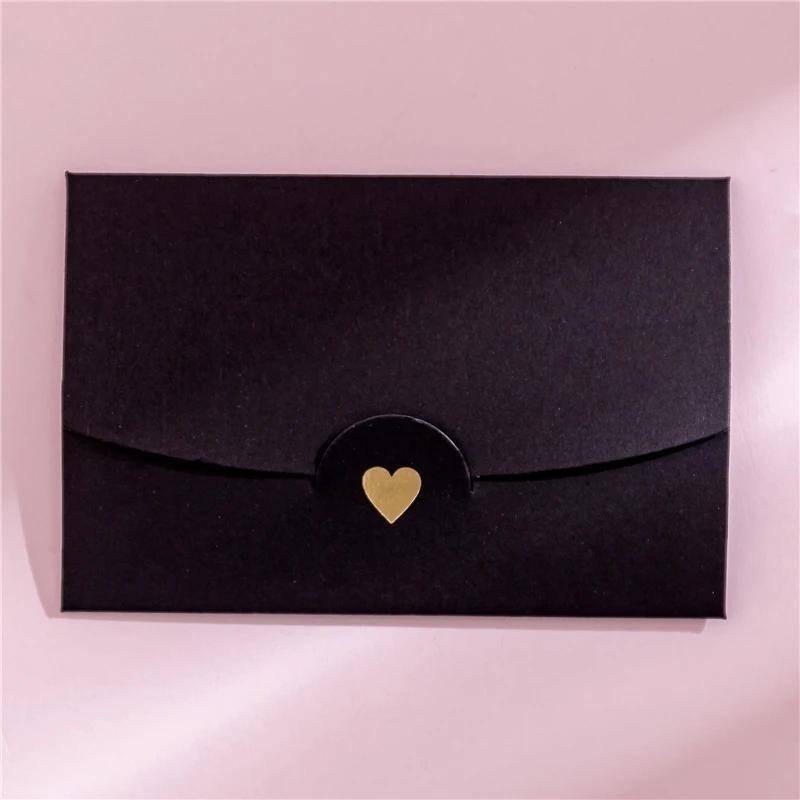 20 Teile/los 10,5 cm * 7 cm Kleine Grußkarte Visitenkarte Umschlag Heißprägung Liebe Perlglanzpapier Mini Umschläge 20Pcs schwarz von Joom DACH