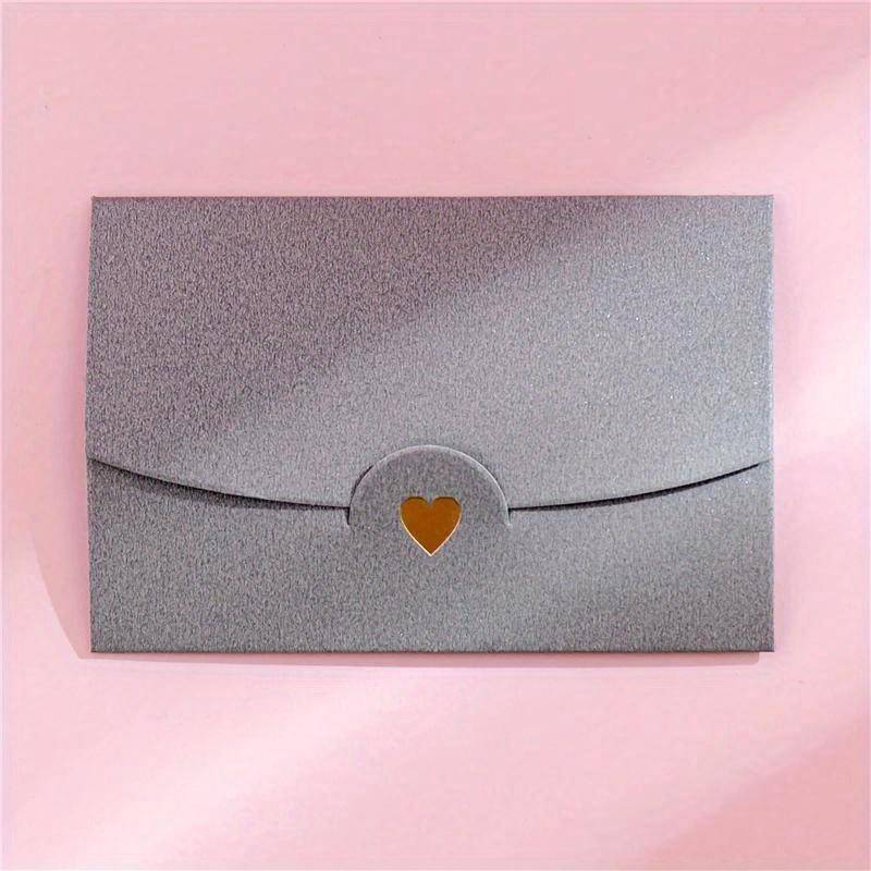 20 Teile/los 10,5 cm * 7 cm Kleine Grußkarte Visitenkarte Umschlag Heißprägung Liebe Perlglanzpapier Mini Umschläge 20Pcs silber von Joom DACH