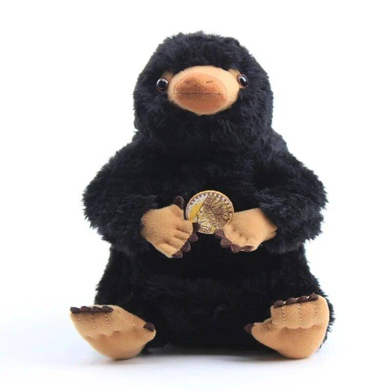 20 cm „Phantastische Tierwesen und wo sie zu finden sind“, Niffler-Puppe, Plüschtier, schwarze Entenschnäbel, weiche Stofftiere als Geschenk für Kinder schwarz von Joom DACH