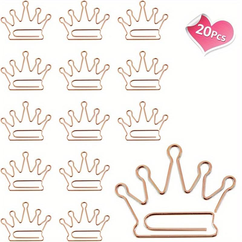 20 kleine kronenförmige Büroklammern, niedliche Büroklammern, lustige Lesezeichen-Papierklammern, Plan-Büroklammern. 20pcs von Joom DACH