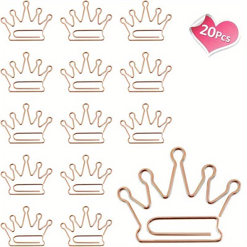 20 kleine kronenförmige Büroklammern, niedliche Büroklammern, lustige Lesezeichen-Papierklammern, Plan-Büroklammern. 20pcs von Joom DACH