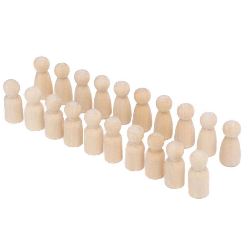 20 stücke Holz Peg Puppen Unfinished Engel Form Kleinkind Holz Puppe Körper für Kinder DIY Handwerk Spielzeug 43MM von Joom DACH
