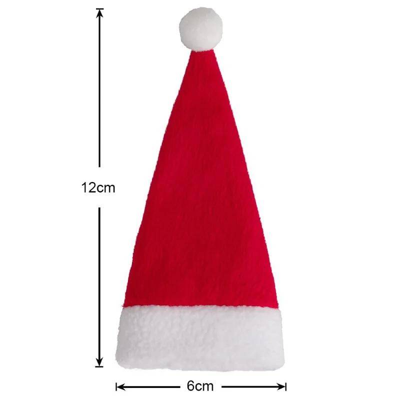 20 stücke Weihnachtsdekorationen Mini Weihnachtsmütze Weihnachtsweinflaschen-Abdeckkappe Samttuch Kleine Mütze Messer- und Gabelabdeckung 20pcs rot von Joom DACH