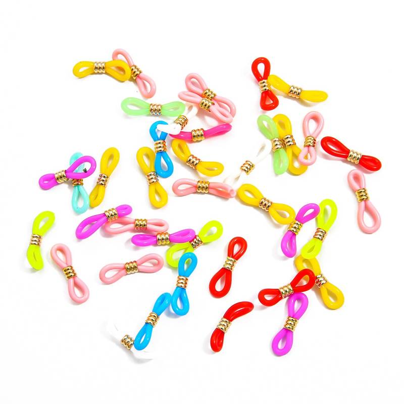 20 teile/los Gläser Kette Nicht Slip Gummi Ring Sonnenbrille End Schleife Stecker Brillen Kette Retainer DIY Brillen Zubehör von Joom DACH