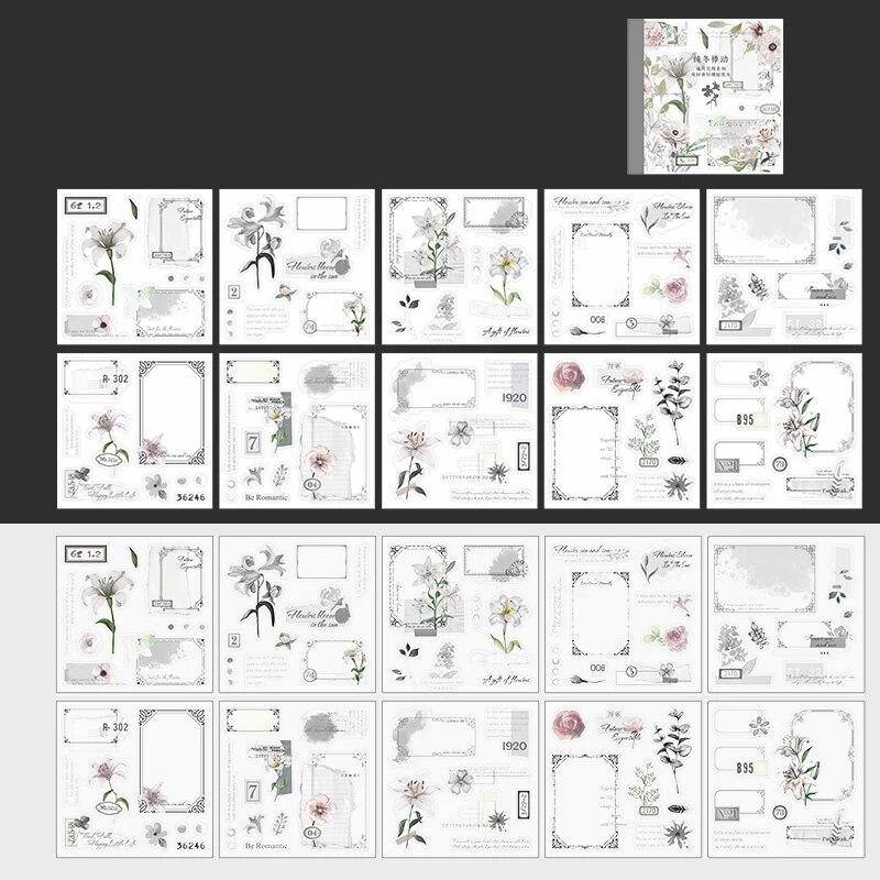20 teile/satz Floral Aufkleber Buch Vier Jahreszeiten Thema Schneiden Scrapbooking Material Handbuch DIY Dekorative Aufkleber von Joom DACH