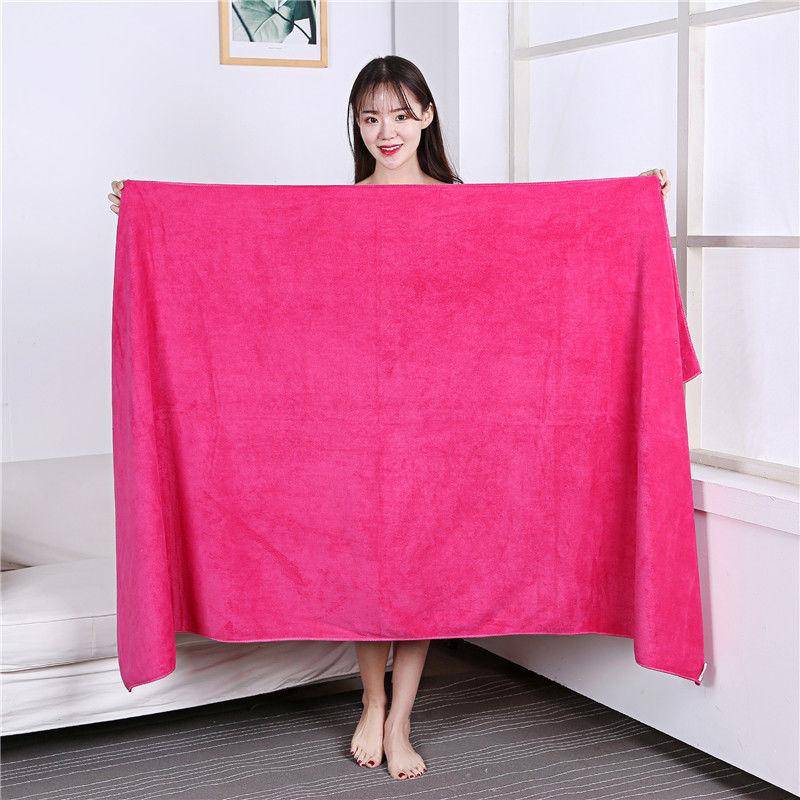 200*100cm Extra Großes Mikrofaser Badetuch Weich Super Saugfähig Karte Schnelltrocknende Handtücher Heimgebrauch 100x200cm hellrosa von Joom DACH