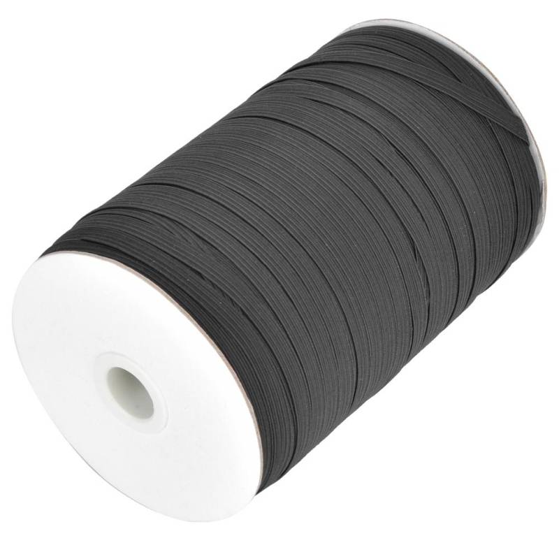 200 Yards Rolle Gummiband Hohe Elastizität Multifunktional für Schutzkleidung 6mm Breite Schwarz von Joom DACH