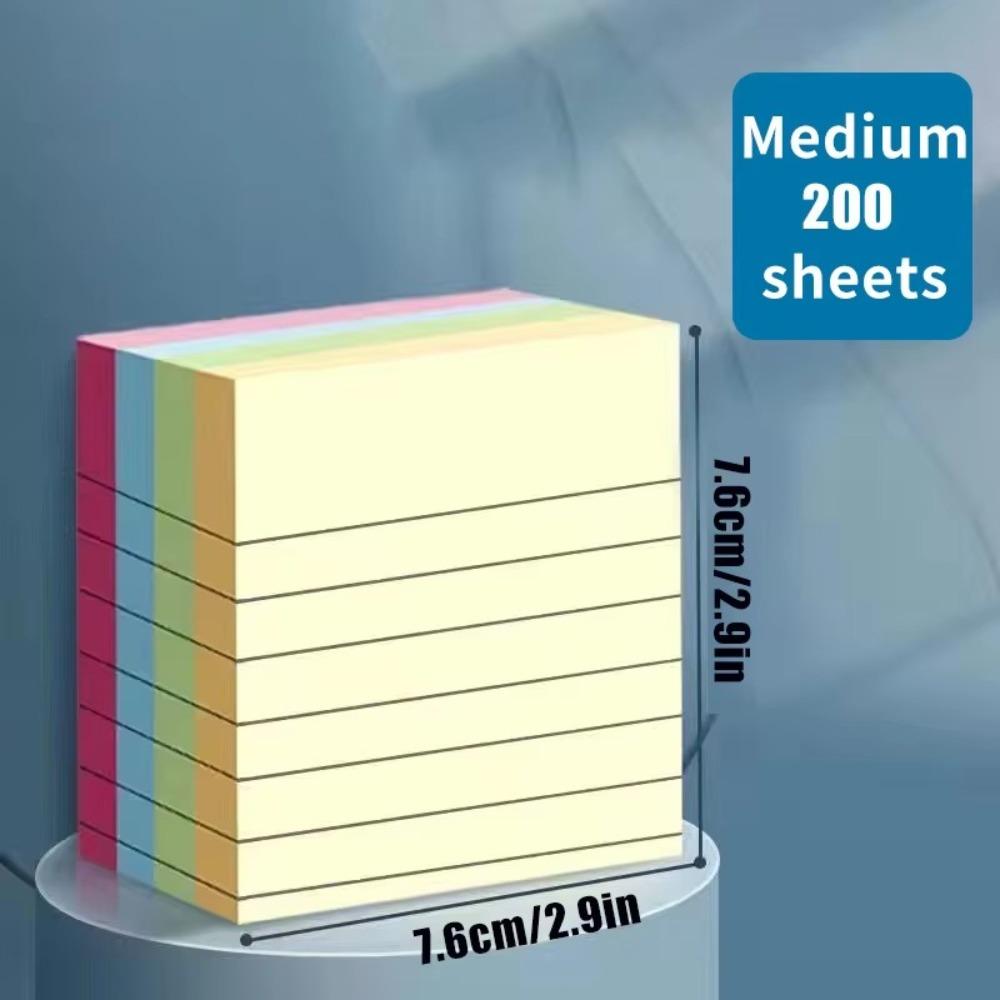 200 blätter Selbst-adhesive Memo Pad Papier N Mal Student Schreiben Marker Linie Haftnotizen Notizblock 7.6*7.6cm von Joom DACH