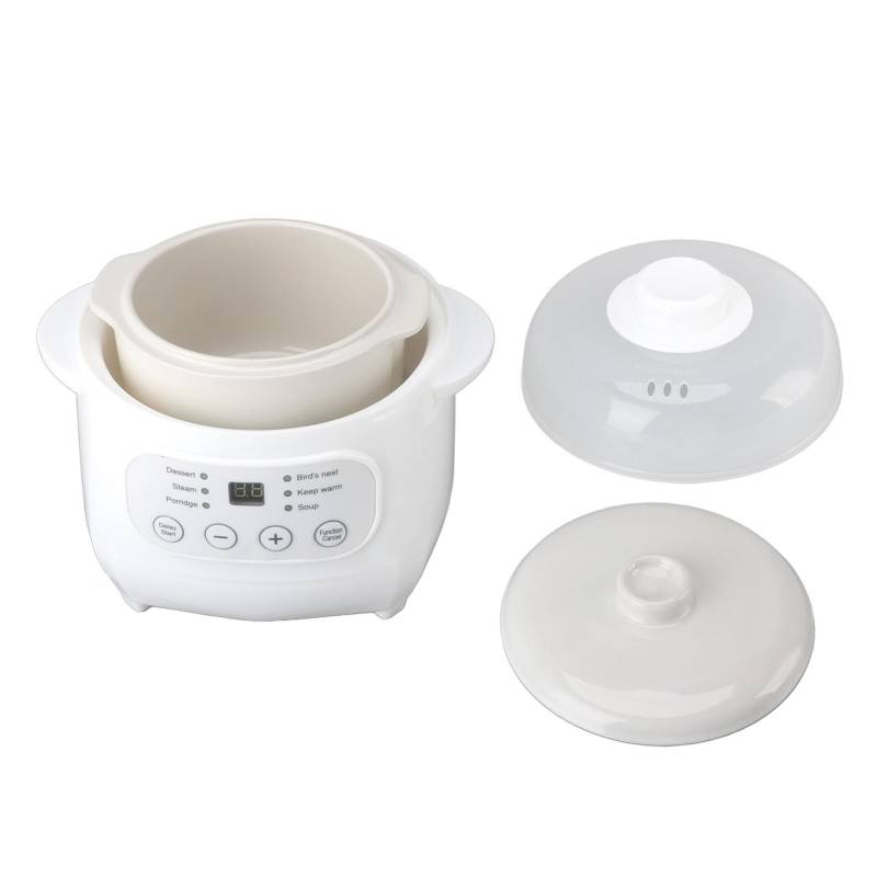 200W Mini Keramik-Schmortopf 1L Fassungsvermögen Elektrischer Slow Cooker Brei Suppentopf Automatische Abschaltung L(for 6.5-9kg) von Joom DACH