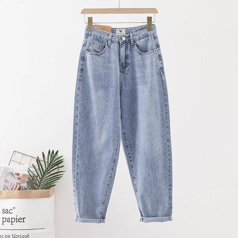 2020 High Waist Damen Slim Harem Jeans - Frühling/Herbst Koreanischer Stil 2XL hellblaue von Joom DACH