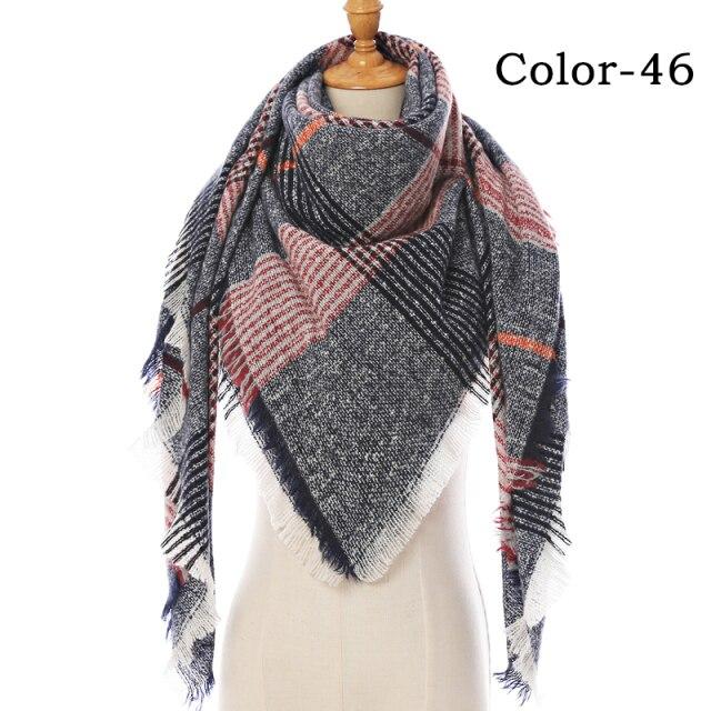 2020 neue Winter Gestrickte Schal Kaschmir Pashmina Frauen Warm Neck Schals Schals Plaid Wraps Dreieck Stolen Dame Bandana von Joom DACH