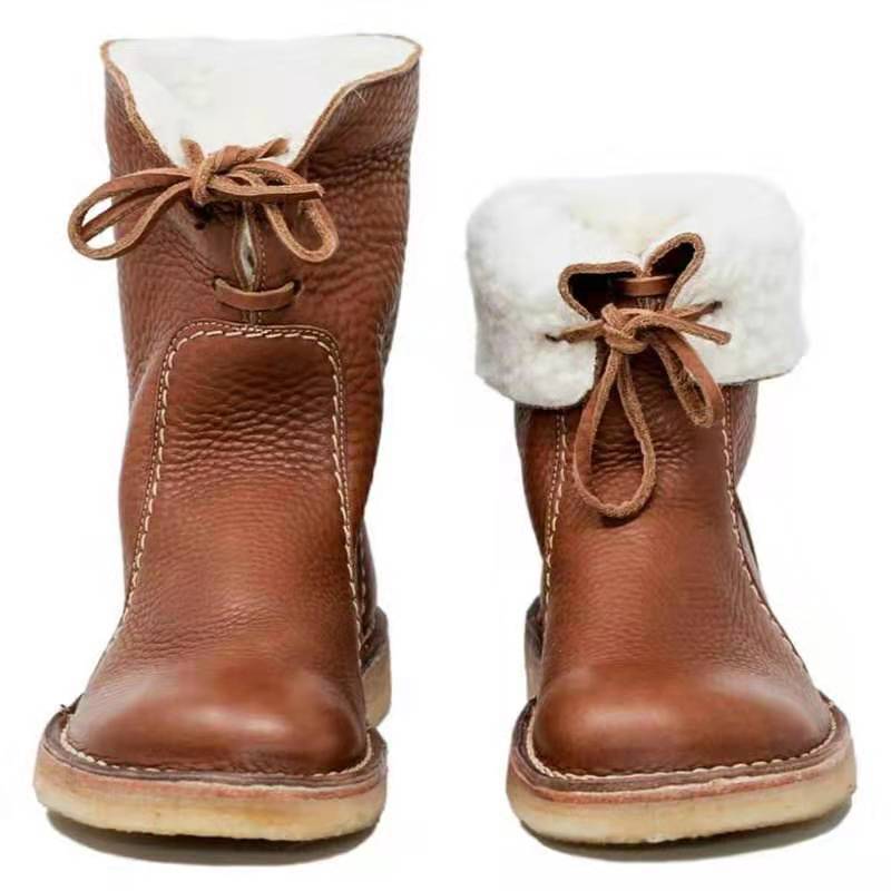 2021 Herbst und Winter Neue Damen-Schneestiefel mit runder Spitze und samtiger Schnürung und flachem Boden Große Freizeitschuhe Stiefeletten 41 gelb 2021 Herbst und Winter Neue Damen-Schneestiefel mit runder Spitze und samtiger Schnürung und flachem Boden Große Freizeitschuhe Stiefeletten 41 gelb von Joom DACH