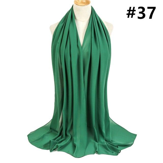 2021 frauen Schal Blase Chiffon Schal Seide Gefühl Hijab Einfarbig Tücher Und Wraps Stirnband Moslemisches Hijab Schals Hals Foulard von Joom DACH