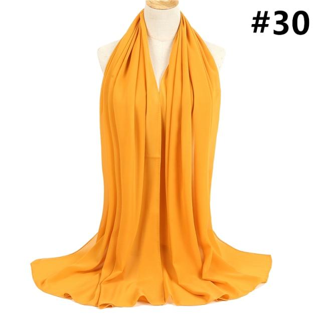 2021 frauen Schal Blase Chiffon Schal Seide Gefühl Hijab Einfarbig Tücher Und Wraps Stirnband Moslemisches Hijab Schals Hals Foulard von Joom DACH
