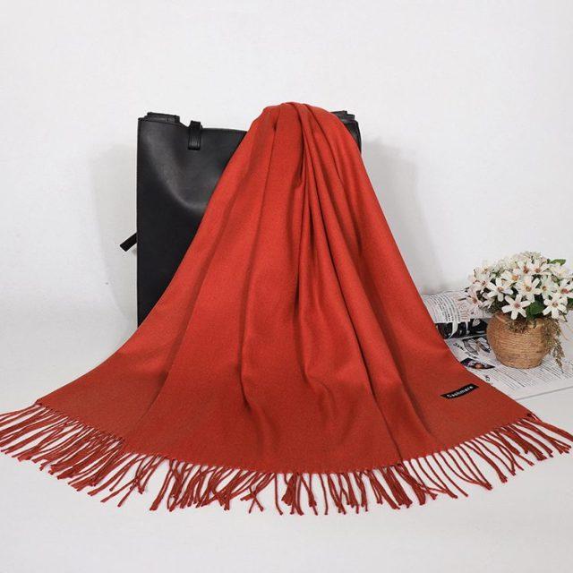 2021 luxus Marke Schal Weibliche Kaschmir Schal Winter Frauen Wolle Schal Frauen Foulard Schal Femme Pashmina Frauen Solide Poncho Lic von Joom DACH