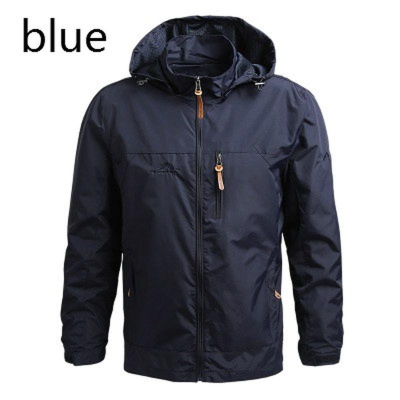 2021 mode Marke Wasserdichte Jacke Regenmantel herren Sportswear Outdoor Mit Kapuze Soft Shell Jacke Regendicht Jacke XL dunkelblaue von Joom DACH