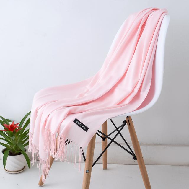 2021 mode Quasten Frauen Schal Schals Und Wraps Dame Designer Feste Weibliche Hijab Stolen Lange Pashmina Foulard Kopf Schals von Joom DACH